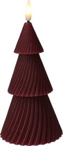 Home & Styling Kerst - Ledkaars boom 20cm - LED - Donkerrood