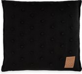 Coussin Knit Factory Noa - Zwart - 50x50 cm