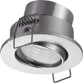 Ledmatters - Inbouwspot zilver - Dimbaar - 3 watt - 300 Lumen - 2700 Kelvin - Warm wit licht - IP44 Badkamerverlichting