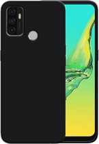 Smartphonica Siliconen hoesje voor OPPO A53 2020 case met zachte binnenkant - Zwart / Back Cover geschikt voor Oppo A53 2020