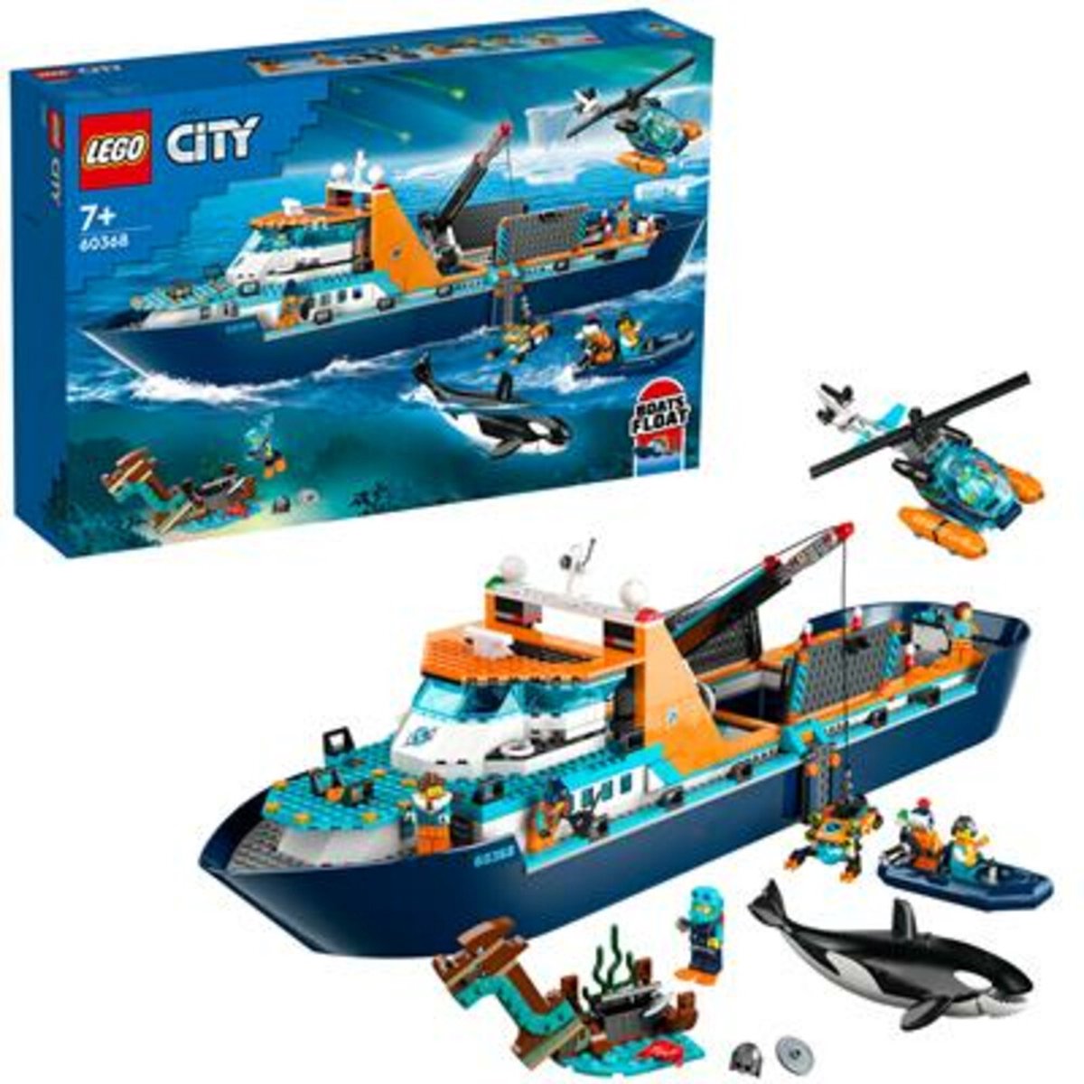 LEGO City Poolonderzoeksschip Groot Drijvend Boot Speelgoed Set voor Kinderen 7+ - 60368 — afbeelding 20