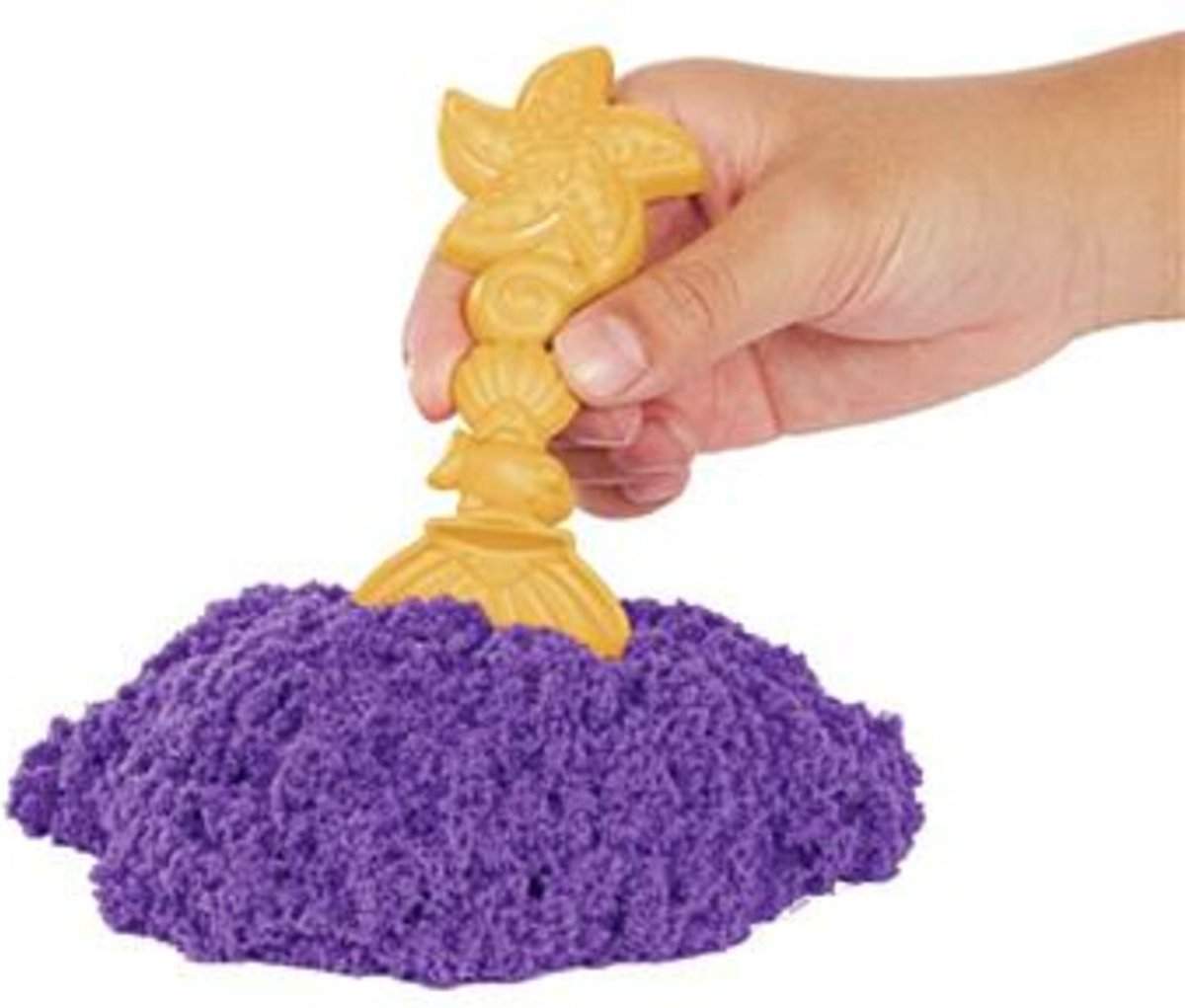 Kinetic Sand - Zandbak-set met 454 g paars origineel Kinetic Sand opbergzandbak 4 vormen en gereedschap - Sensorisch speelgoed — afbeelding 15