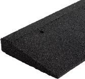 Rubber oplooprand zwart | 100x25x4,5cm | Recycled rubber | Slijtvast