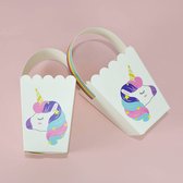 10 stuks cadeaudoosjes - traktatie doosjes - geschenkdoosjes - Unicorn- Eenhoorn - uitdeelgeschenk - uitdelen - trakteren - popcorn