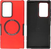 Schokbestendige Telefoonhoesje met MagSafe voor de Samsung Galaxy S22 Ultra - Rood