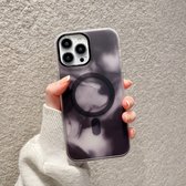 Apple iPhone 13 Pro Max Magnetisch Hoesje Magsafe - Magneet Case Met Ring multicolor - zwart