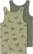 NAME IT NMMTANK TOP 2P SAGE DINO NOOS Jongens Ondergoed - Maat 104