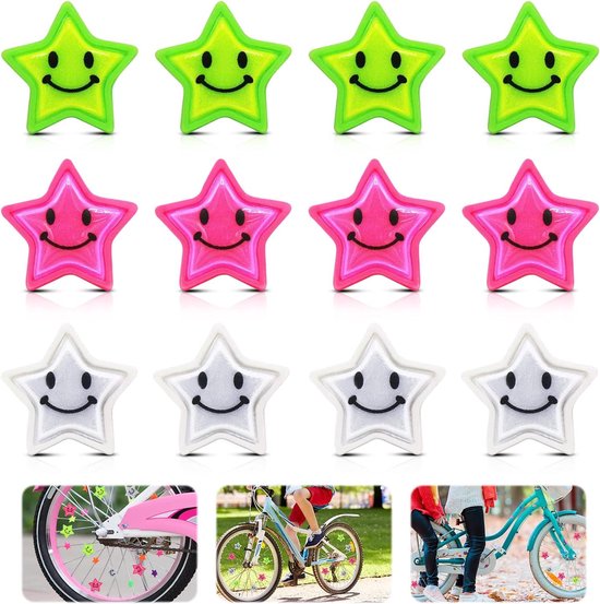 Rayons de vélo Rayons de vélo colorés Rayons Clicker Réflecteurs  d'étoiles