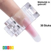 *** 30 x Polygel klem - Dual Form Klem - Nagelklem - van Heble® ***