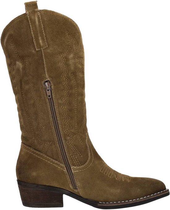 ZoeZo Design Laarzen Kuit Laarzen Western Laarzen Cowboylaarzen Halflange Laarzen Suedine Zwart Hakhoogte 118 1501395