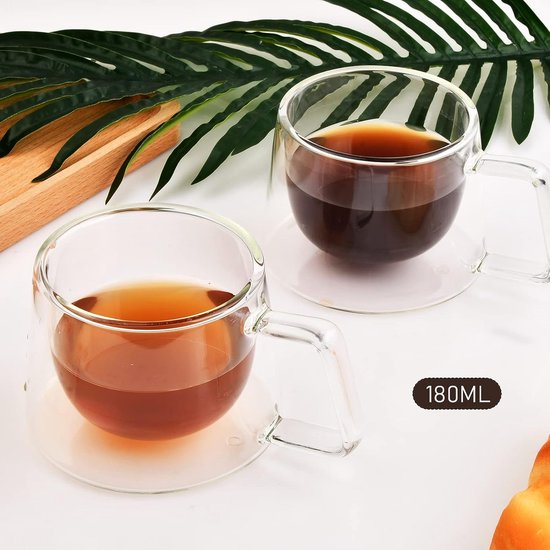 BigNoseDeer Glazen theebeker voor katten, waterfles met vis, thee-infuser, zeeffilter, 250 ml