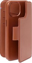 DECODED Detachable Wallet Case - iPhone 15 - 2-in-1 Magnetisch Afneembaar Hoesje met Pasjeshouder - Hoogwaardig Europees Leer - Geschikt voor MagSafe - Tan Bruin