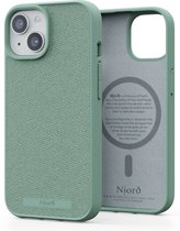 Njord Collections Fabric Telefoonhoesje - Geschikt voor iPhone 15 - 2M valbestendig - 100% gereycled materiaal - Mag Compatibel – Turquoise