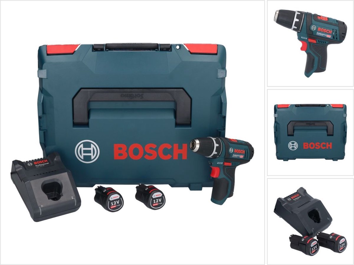 Bosch Bleu 0601868109 GSR 12V-15 Perceuse-visseuse 12V 2.0Ah Li-Ion dans  L-Boxx