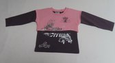 T-Shirt met lange mouw - Meisje - Roze , Paars , Zilver - 2 jaar 86
