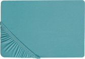 HOFUF - Laken - Turquoise - 160 x 200 cm - Katoen