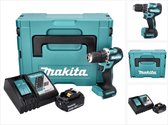 Makita DDF 487 RM1J accuboormachine 18 V 40 Nm borstelloos + 1x oplaadbare accu 4.0 Ah + lader + Makpac