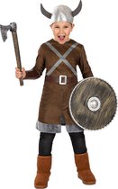 Funidelia | Vikingkostuum Voor voor jongens  Nordic, Valkyrie, Barbaar, Vikings - Kostuum voor kinderen Accessoire verkleedkleding en rekwisieten voor Halloween, carnaval & feesten - Maat 107 - 113 cm - Bruin