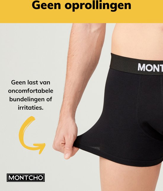 Zwarte Montcho boxershort met elastische tailleband.