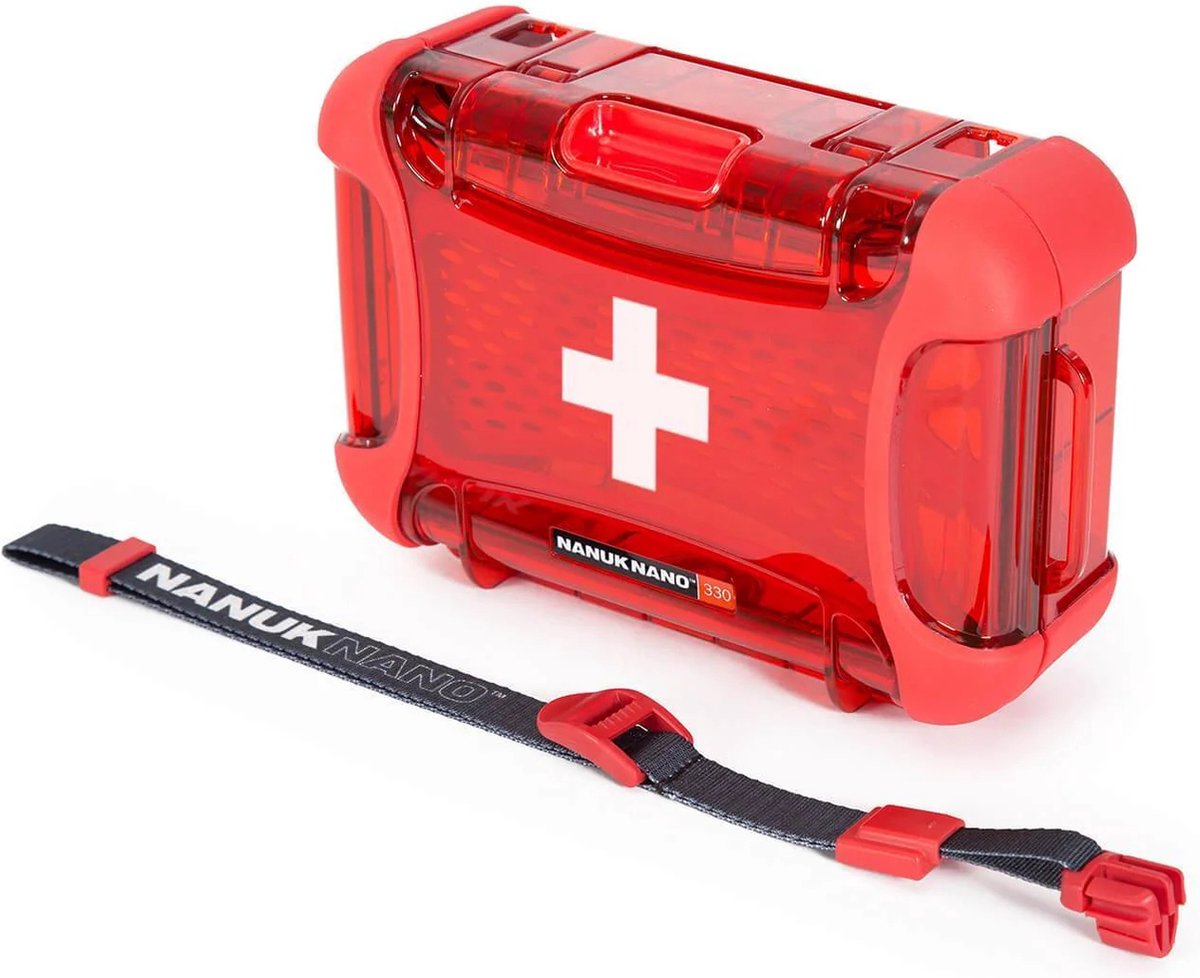 Nanuk Case 330 empty – w/First Aid Logo - Red