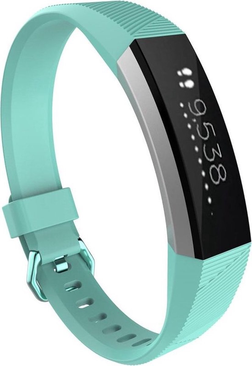 Shop4 - Geschikt voor Fitbit Alta Bandje - Siliconen Mint Groen