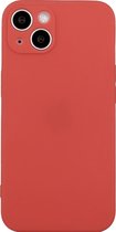 Mobigear Hoesje geschikt voor Apple iPhone 15 Telefoonhoesje Flexibel TPU | Mobigear Colors Backcover | iPhone 15 Case | Back Cover - Rood