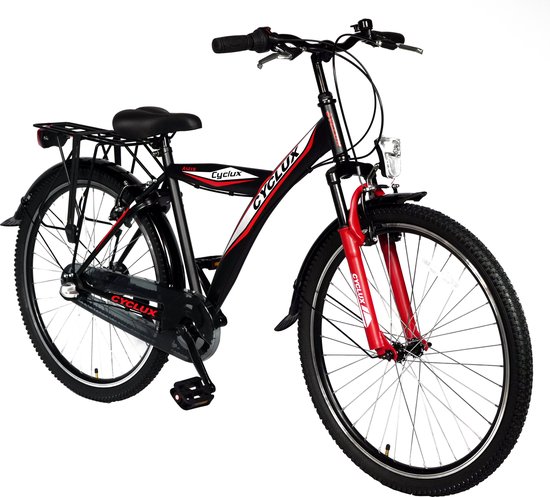 Cyclux Astro Jongensfiets 24 Inch N3 Zwart Rood van Cyclux — afbeelding 4