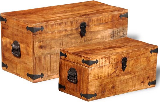 Coffre 90x40x40 cm - Coffre de rangement Malle de rangement Bois d