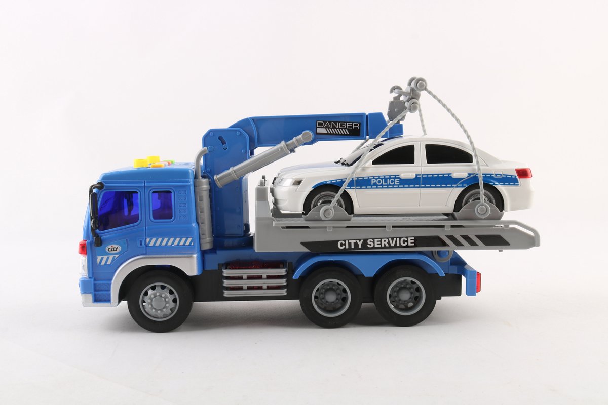 JMKA auto speelgoed jongens- vrachtwagen speelgoed- politie auto speelgoed- 40 CM- takelwagen- politie auto- takelwagen- truck — afbeelding 13