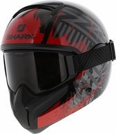 Shark Vancore 2 helm Overnight glans zwart rood zilver XS - Motorhelm / Brommerhelm