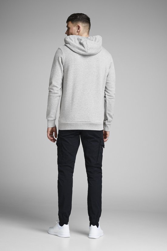 Jack and Jones Hoodie Grijs Avec Logo Et Poche Kangourou Regular Fit - XS