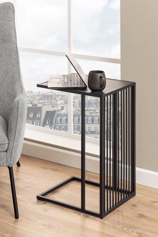 Laptoptafel Diego MDF Zwart - Giga Living