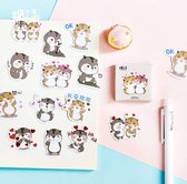 Kawaii Chipmunk Eekhoorn Cartoon Stickers - Set van 45 - Planner Agenda Stickers - Scrapbookdecoraties - Bujo Stickers - Geschikt voor Volwassenen en Kinderen