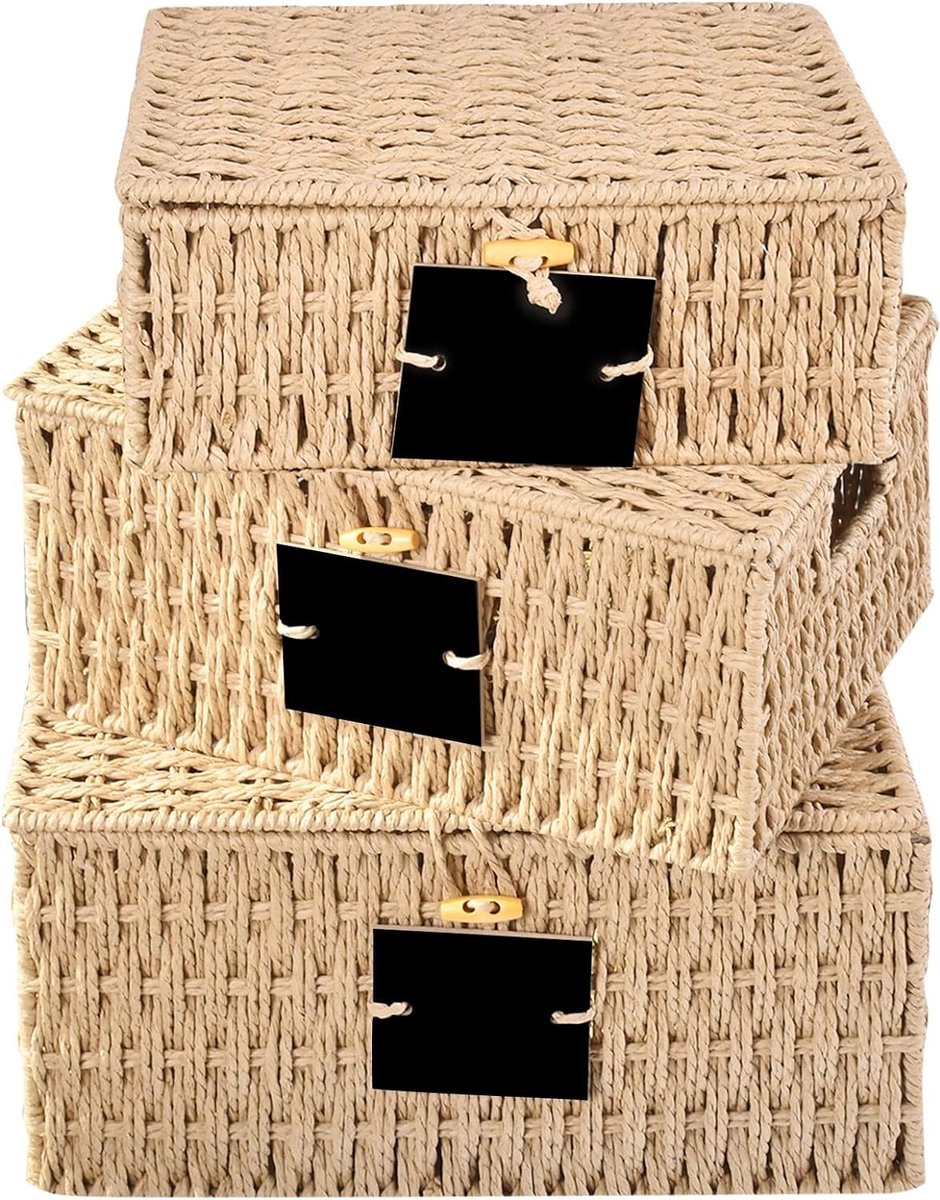 Maak een dienblad van rotan, vierkante gevlochten dienblad, rieten
