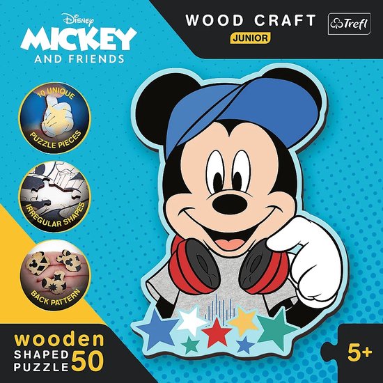 Puzzle en bois Mickey Mouse Junior - Disney - 50 mcx - Dans Le Monde de  Mickey | bol