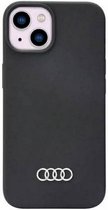 Audi Silicone Back Case - Geschikt voor Apple iPhone 14 (6.1") - Zwart