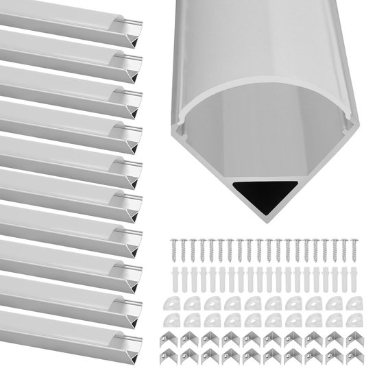 10 x 1m LED aluminium profiel aluminium led strip profiel inbouw 16 mm ...