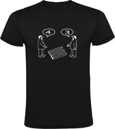 Optische Ilussie Heren T-shirt - Drie of Vier balken - kunst - gezichtsbedrog