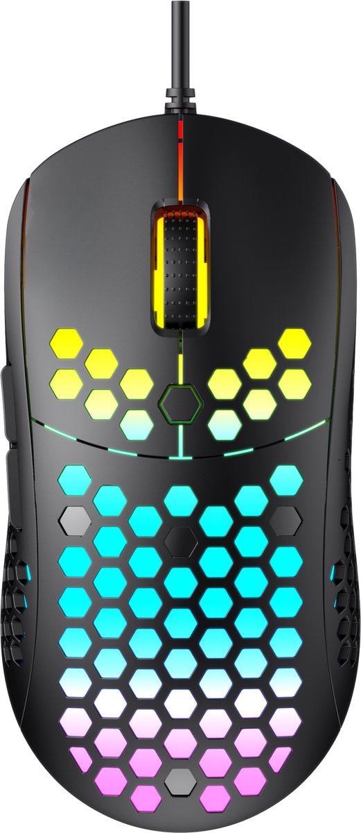 Souris de jeu laser Gaming J900 - Ultra légère - Siècle des Lumières RVB -  6400 DPI 