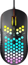 Bol.com Phreeze Bedrade Gaming Muis - Ultra Light Design - 4800 DPI - RGB Verlichting - Macro Knoppen - 7 Knoppen - MMO/MOBA/FPS... aanbieding