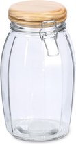Zeller Voorraadpotten/bewaarpotten - 1.85L - glas - met beugelsluiting - D13 x H23 cm