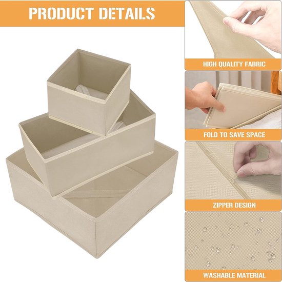 ZEYXINH 16 stuks lade-opbergsysteem met 5 maten, lade-organizer, make -uptafel-organizer, doorzichtige kunststof organizer, lade, te gebruiken voor make-up-organizer, keuken, badkamer, kantoor