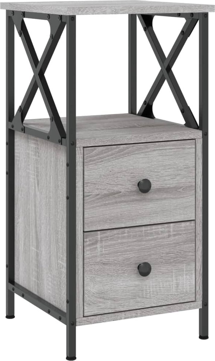 Table de Chevet vidaXL Nachtkastjes 2 st 34x35,5x70 cm bewerkt hout Table de Chevet vidaXL Nachtkastjes 2 st 34x35,5x70 cm bewerkt hout