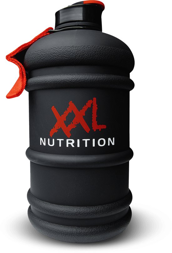XXL Nutrition - Coated Waterjug V2 Solid Red - Grote Waterfles, Drinkfles, Waterjug met Drinktuit - 2,2 Liter