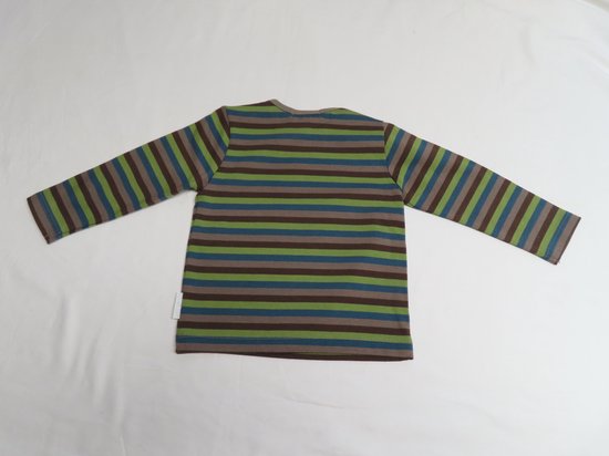 T-Shirt - Lange mouw - Meisje - Streepje - Bruin / groen - 18 maand 86