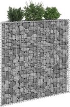 The Living Store Verhoogde Schanskorf Plantenbak - 100x20x100 cm - Zilver - Gegalvaniseerd Staal
