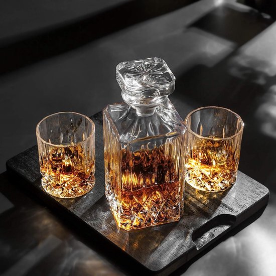 Ensemble verres à whisky et carafe, carafe à whisky de 750 ml avec 4 verres  de 300 ml,... | bol