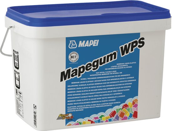 Mapei Mapegum WPS Waterdichtingsmembraan - Waterdichte Coating Voor Vochtige Ruimtes - Met Kwast & Kimband - 5 kg - Mapei