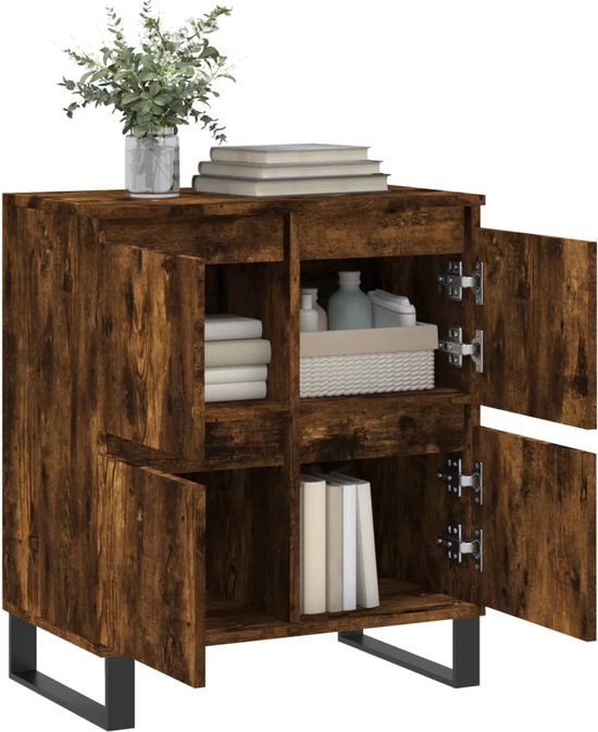 vidaXL-Dressoir-60x35x70-cm-bewerkt-hout-gerookt-eikenkleurig