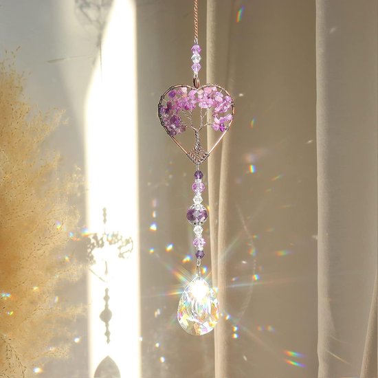 QRZLP Attrape-soleil En Cristal En Forme De Cœur En Cristal